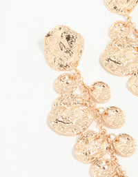 Gold Molten Circle Drop Earrings - link has visual effect only