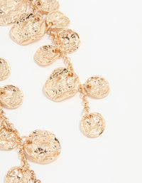 Gold Molten Circle Drop Earrings - link has visual effect only