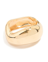 Gold Thick Wave Bangle - link has visual effect only
