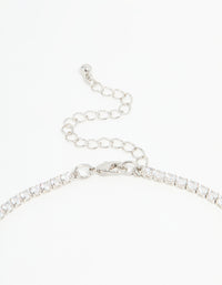Silver Cubic Zirconia Split Y-Necklace - link has visual effect only