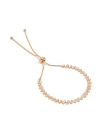 Gold Cubic Zirconia Baguette Toggle Bracelet - link has visual effect only