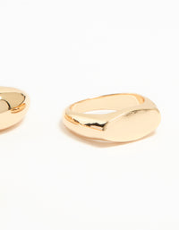 Gold Signet & Twist Rings 5-Pack - link has visual effect only