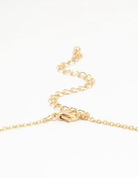 Gold Plated Mini Cross Charm Necklace - link has visual effect only
