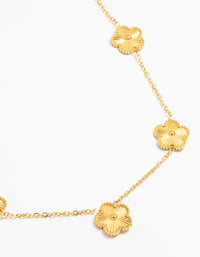 Waterproof Gold Plated Stainless Steel Flower Pendant Necklace - link has visual effect only