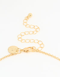 Gold Plated Bubble B & Heart Necklace - link has visual effect only