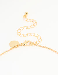Gold Plated Bubble M & Heart Charm Necklace - link has visual effect only