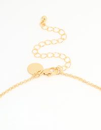 Gold Plated Bubble S & Heart Charm Necklace - link has visual effect only