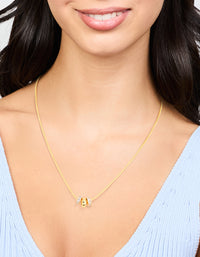 Gold Plated Rondell Pendant Necklace - link has visual effect only