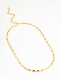 Gold Plated Mini Mariner Chain Necklace - link has visual effect only