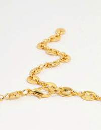 Gold Plated Mini Mariner Chain Necklace - link has visual effect only