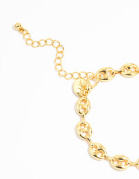 Gold Plated Mariner Chain Bracelet - link has visual effect only
