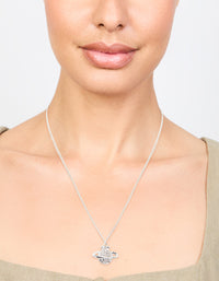 Silver Diamante Planet Pendant Necklace - link has visual effect only