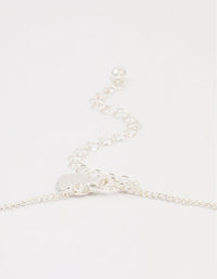 Silver Diamante Planet Pendant Necklace - link has visual effect only