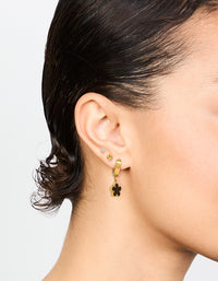 Waterproof Gold Plated Stainless Steel Flower & Star Earrings 3-Pack - link has visual effect only