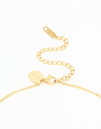 Waterproof Gold Plated Stainless Steel Flower Enamel Pendant Necklace - link has visual effect only
