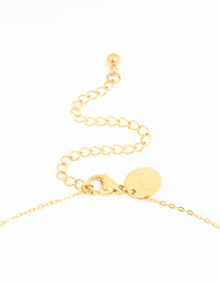 Waterproof Gold Plated Stainless Steel Hollow Flower Pendant Necklace - link has visual effect only