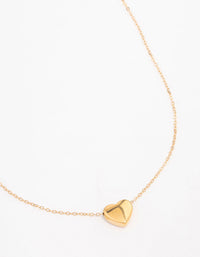 Waterproof Gold Plated Stainless Steel Heart Pendant Necklace - link has visual effect only