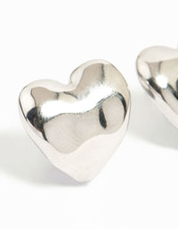 Waterproof Stainless Steel Molten Heart Stud Earrings - link has visual effect only
