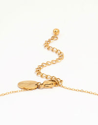 Waterproof Gold Plated Glass Circle Pendants Necklace - link has visual effect only