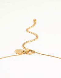 Waterproof Gold Plated Stainless Steel Freshwater Pearl Molten Hoop Pendant Necklace - link has visual effect only