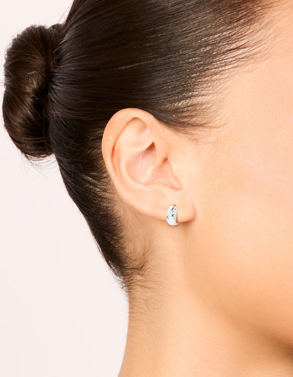 Waterproof Stainless Steel Chunky Huggie Earrings