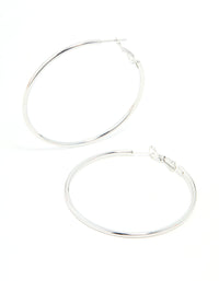 Surgical Steel Hoop Earrings 50 MM - link has visual effect only