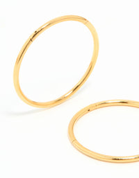 Gold Plated Surgical Steel Sleeper Earrings 16 MM - link has visual effect only