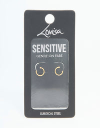 Gold Plated Surgical Steel Sleeper Earrings - link has visual effect only