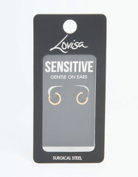 Gold Plated Surgical Steel Sleeper Earrings - link has visual effect only