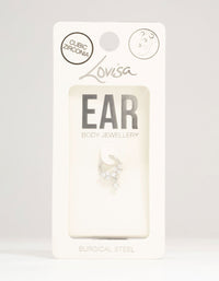 Surgical Steel Cubic Zirconia Marquise Drop Clicker Ring - link has visual effect only