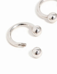 Titanium Open Hoop Earrings 2-Pack - link has visual effect only