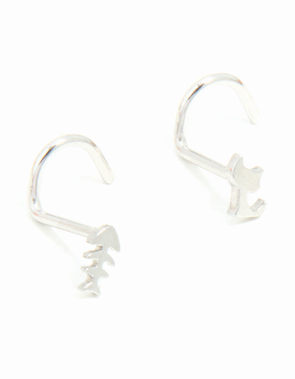 Surgical Steel Pet Motif Nose Stud 3-Pack