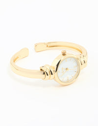 Gold Round Watch Bangle - link has visual effect only