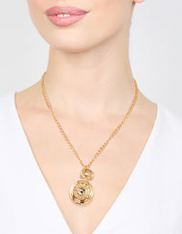 Gold Vintage Pocket Watch Necklace - link has visual effect only