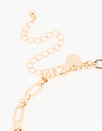 Gold Diamante Rectangle Watch Choker Necklace - link has visual effect only