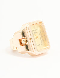 Gold Roman Numeral Watch Ring - link has visual effect only