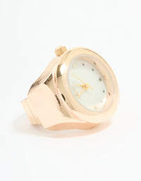 Gold Vintage Watch Ring - link has visual effect only
