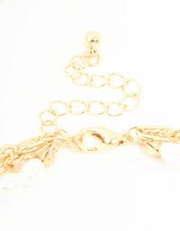 Gold Pearl Watch & Flower Layered Necklace - link has visual effect only