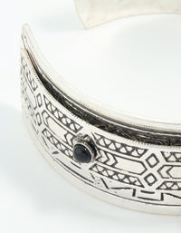 Textured Silver Cuff Bangles 2-Pack - link has visual effect only