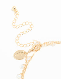 Gold Cubic Zirconia Charm Necklace - link has visual effect only