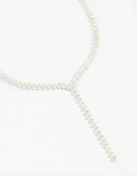 Silver Cubic Zirconia Graduating Y-Necklace - link has visual effect only