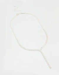 Silver Cubic Zirconia Graduating Y-Necklace - link has visual effect only
