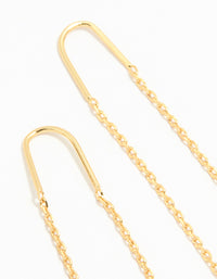 Gold Plated Cubic Zirconia Thread Through Earrings - link has visual effect only