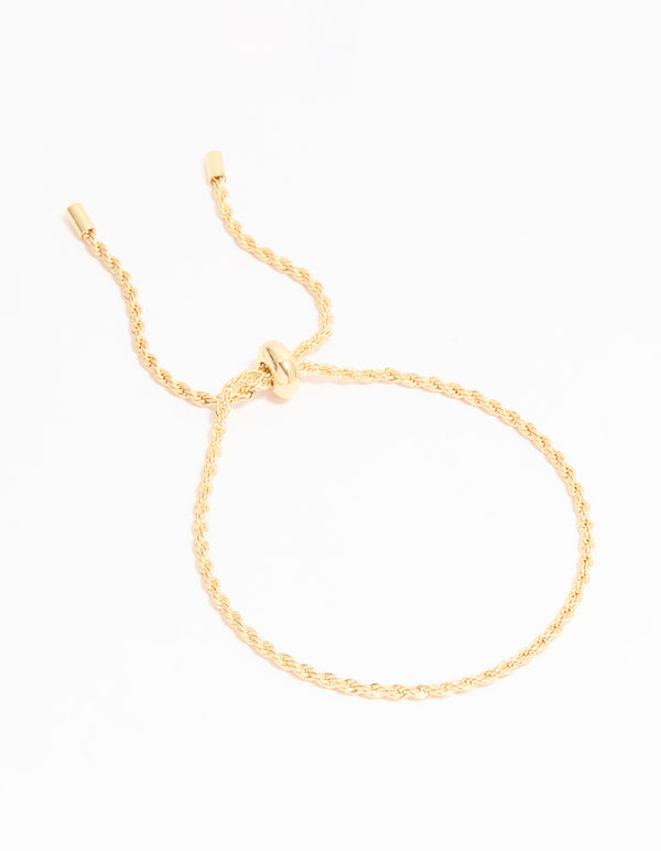 Gold Plated Detailed Chain Toggle Bracelet