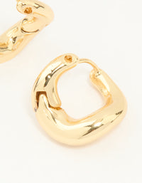 Gold Plated Twist Hoop Earrings - link has visual effect only
