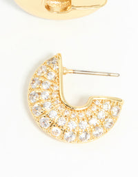 Gold Plated Cubic Zirconia Mini Hoop Earrings - link has visual effect only