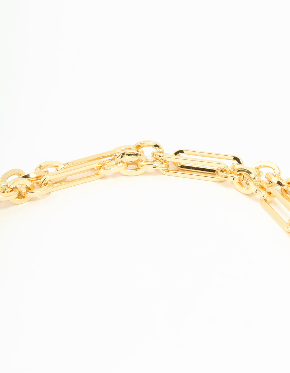 Gold Plated Heart Pendant Chain T & O Necklace