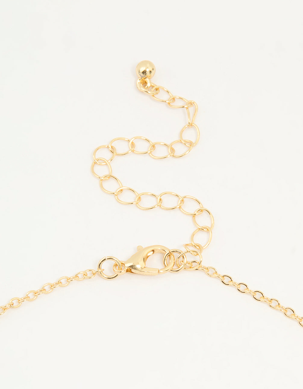 Gold Plated Organic Drop Pendant Necklace