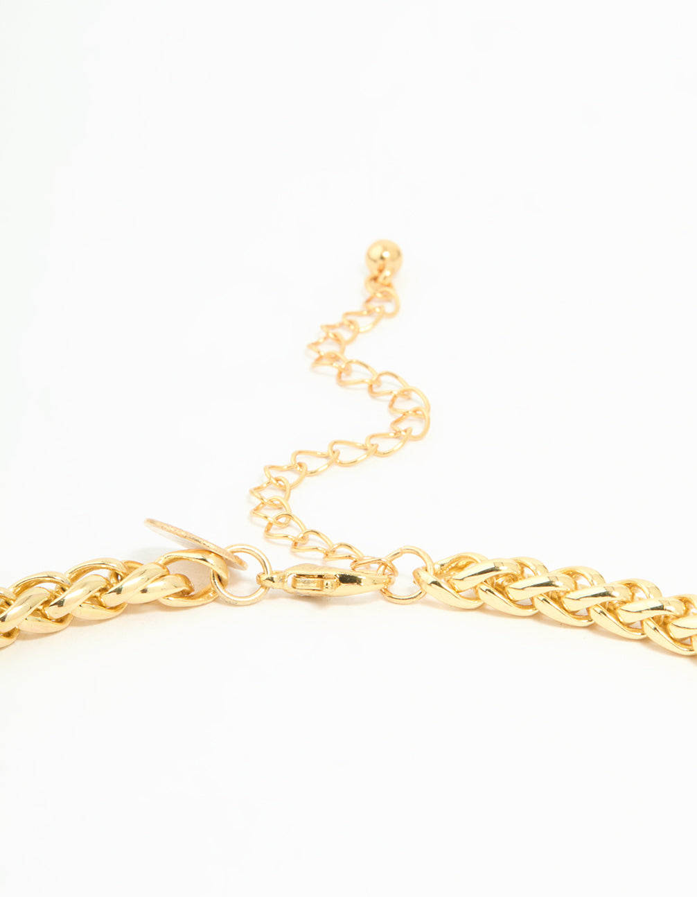 Gold Plated Wheat Chain Necklace