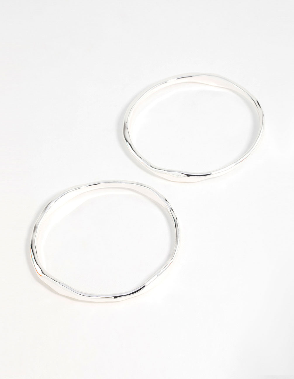 Silver Plated Organic Bangles 2-Pack
